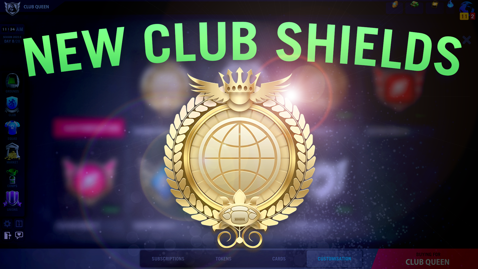 New Club Shields + A Sneak Peek At New Trophies!